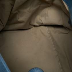 Pre Owned Tod's Blue Leather  Studded Lock Flap Shoulder Bag  