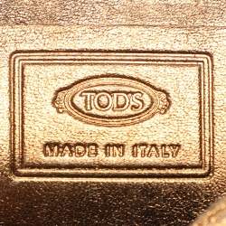 Tod's Gold/Beige Woven Leather Shoulder Bag