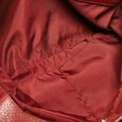 Tod's Burgundy Leather Flower Tote
