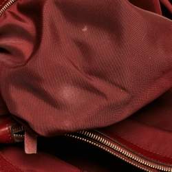 Tod's Burgundy Leather Flower Tote