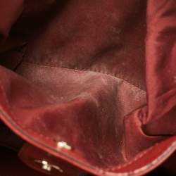 Tod's Burgundy Leather Flower Tote