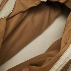 Tod's Off White Quilted Leather Drawstring Satchel