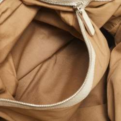 Tod's Off White Quilted Leather Drawstring Satchel