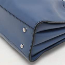 Tod's Blue Leather Lady Moc Tote