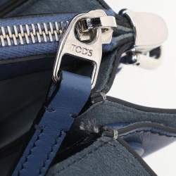 Tod's Blue Leather Lady Moc Tote