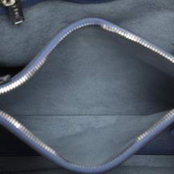 Tod's Blue Leather Lady Moc Tote