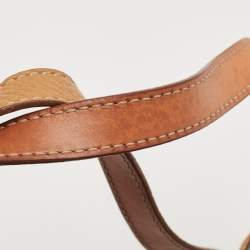 Tod's Light Blue/Brown Coated Denim and Leather G-Line Easy Sacca Bag