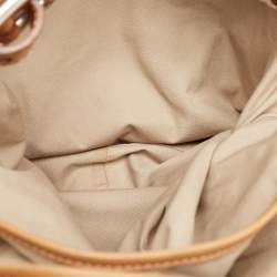 Tod's Light Blue/Brown Coated Denim and Leather G-Line Easy Sacca Bag