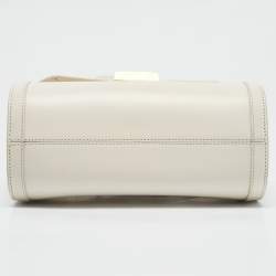 Pre Owned Tod's Off White Leather T Timeless Crossbody Bag