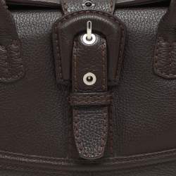 Tod's Brown Leather Buckle Satchel