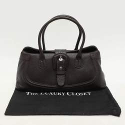 Tod's Brown Leather Buckle Satchel