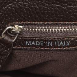 Tod's Brown Leather Buckle Satchel