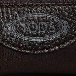 Tod's Brown Leather Buckle Satchel
