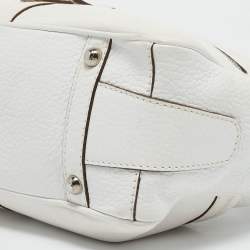 Tod's White Leather Zip Pocket Shoulder Bag