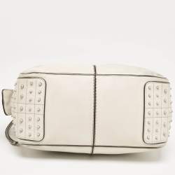 Tod's Off White Leather Miky Satchel
