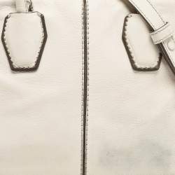 Tod's Off White Leather Miky Satchel