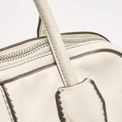 Tod's Off White Leather Miky Satchel