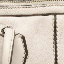 Tod's Off White Leather Miky Satchel