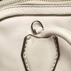 Tod's Off White Leather Miky Satchel