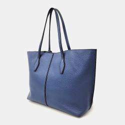 Tod's Blue Leather Tote Bag