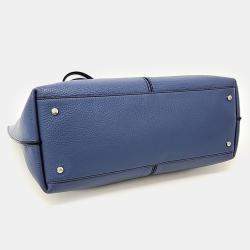 Tod's Blue Leather Tote Bag