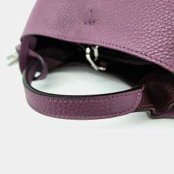 Tod's Purple Leather Manich Tote and Shoulder Bag Micro