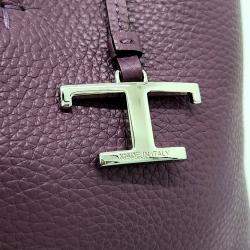 Tod's Purple Leather Manich Tote and Shoulder Bag Micro