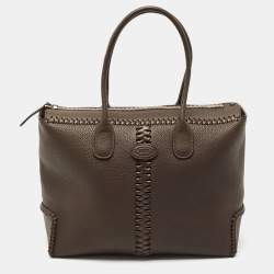Tod's Dark Brown Leather Di Tote
