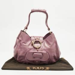 Tod's Pink Leather Front Pocket Shoulder Bag