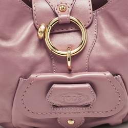 Tod's Pink Leather Front Pocket Shoulder Bag