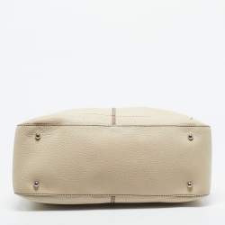 Pre Owned Tod's Beige Leather Restyling D Bag Media Tote