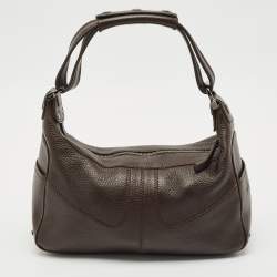Pre Owned Tod's Dark Brown Leather Micky Hobo