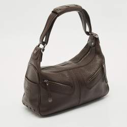 Pre Owned Tod's Dark Brown Leather Micky Hobo