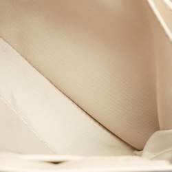 Pre Owned Tod's Silver Patent Leather Flap Crossbody Bag