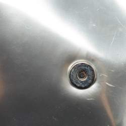 Pre Owned Tod's Silver Patent Leather Flap Crossbody Bag