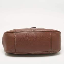 Pre Owned Tod's Brown Leather Studs Hobo