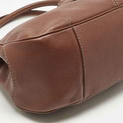 Pre Owned Tod's Brown Leather Studs Hobo