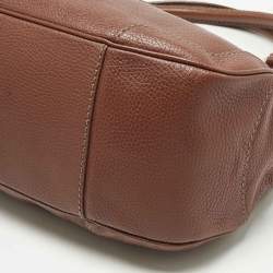 Pre Owned Tod's Brown Leather Studs Hobo