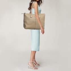 Pre Owned Tod's Beige Leather Large Di Tote