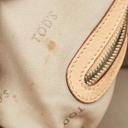 Pre Owned Tod's Mauve/Tan Patent Fabric G-Line Easy Duffel Bag