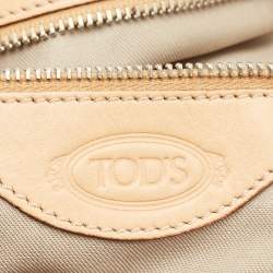 Pre Owned Tod's Mauve/Tan Patent Fabric G-Line Easy Duffel Bag