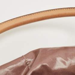 Pre Owned Tod's Mauve/Tan Patent Fabric G-Line Easy Duffel Bag