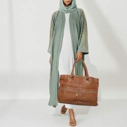 Pre Owned Tod's Brown Leather Miky Nomad Shopper Tote