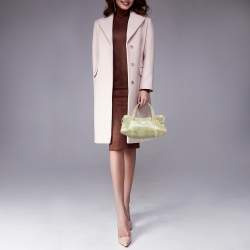 Pre Owned Tod's Cream/Blue Leather and Snakeskin Mini Candy Sera Satchel