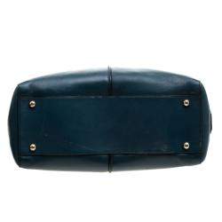 مملوكة مسبقًا حقيبة يد تودز شوبر D ستايلينغ جلد خضراء داكنة