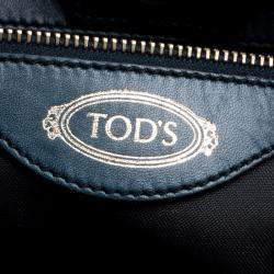 مملوكة مسبقًا حقيبة يد تودز شوبر D ستايلينغ جلد خضراء داكنة