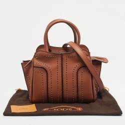 Pre Owned Tod's Brown Leather Mini Sella Tote