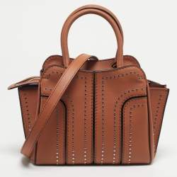 Pre Owned Tod's Brown Leather Mini Sella Tote
