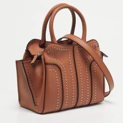 Pre Owned Tod's Brown Leather Mini Sella Tote