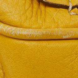 Pre Owned Tod's Yellow Leather Charlotte Hobo